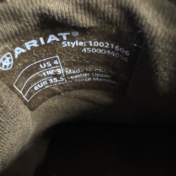 Ariat Slip-On Moc Toe Shoes Size 4 US Leather Brown Loafers Style‎ 10021606 - Picture 8 of 8